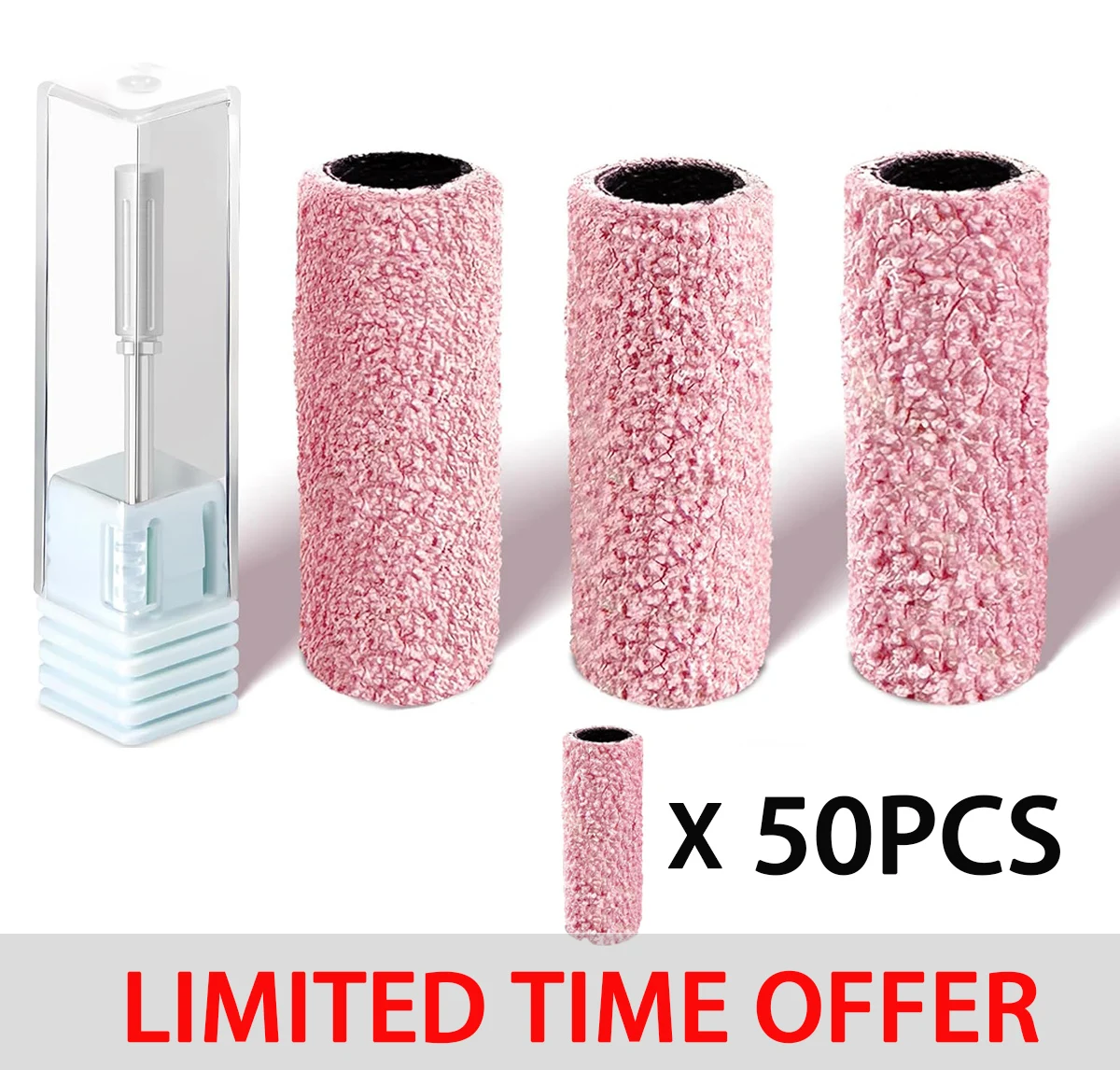 

3MM Mini Nail Sanding Bands 100/180/240 Grit Gel Nail Polish Tool for Nail Drill Bit