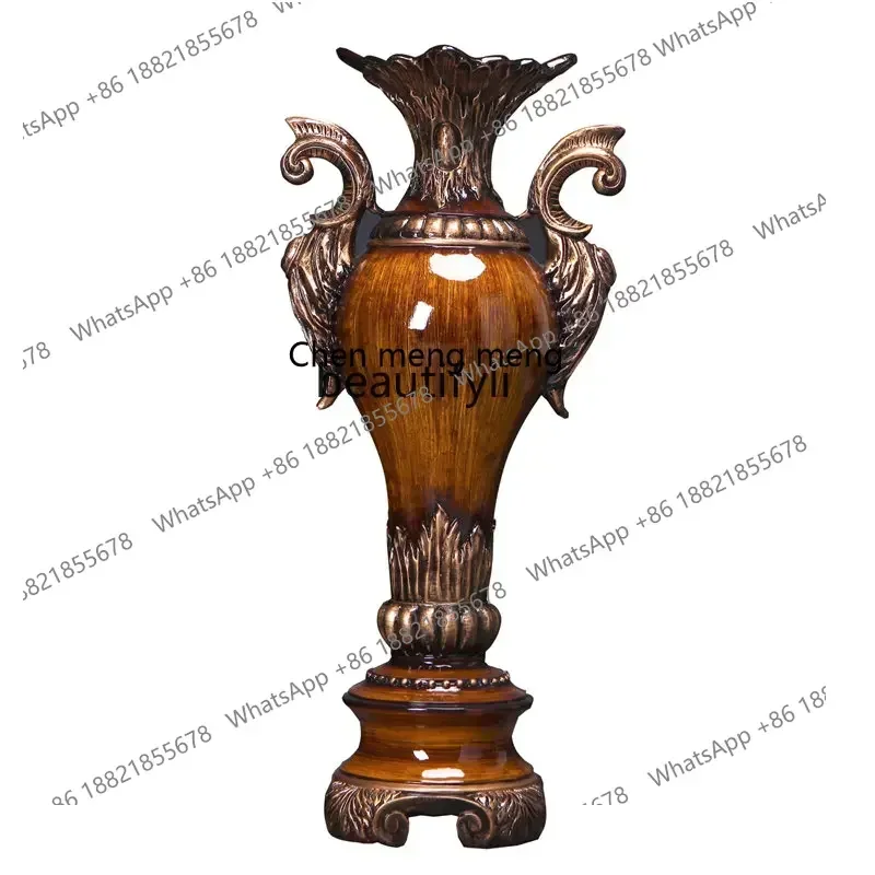 DD  LBEuropean-Style Creative Floor Vase Hotel Club Dried Flower Arrangement in Living oom Decoration Ornaments