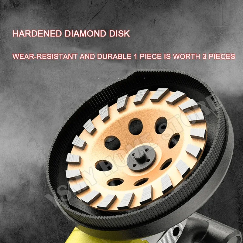 3800W Wall Grinding Machine Ground concrete polishing tool electric Dust -free ground coarse planing machine