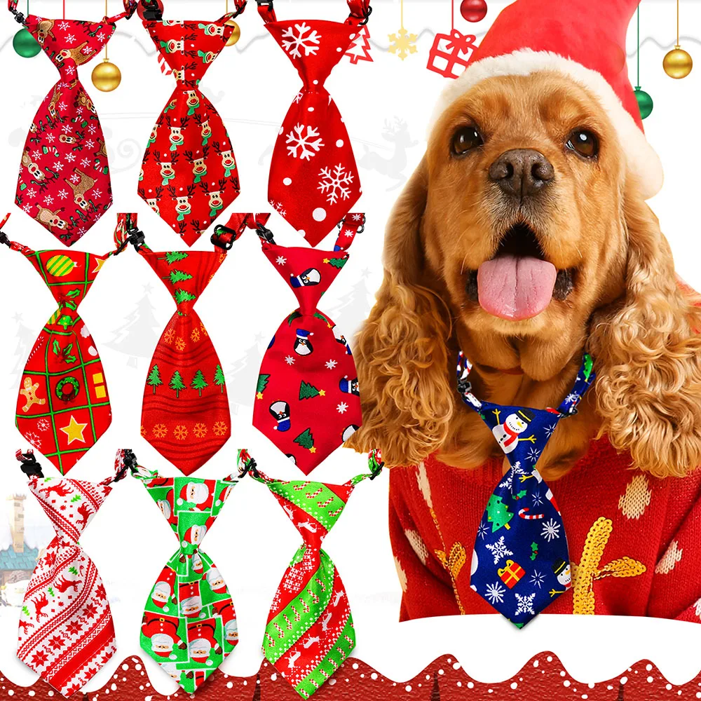 

30/50/100PCS Pet Bow Tie For Dogs, Christmas Party Dog Bow Ties, Adjustable Dog Bowties Neckties, Pet Dog Grooming Accessories