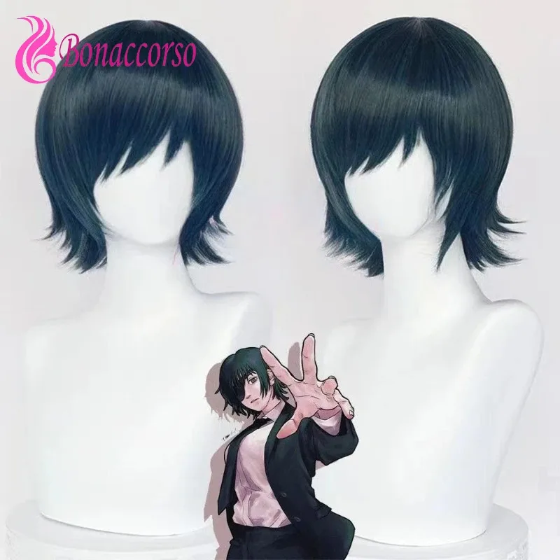 Chainsaw Man Himeko Cosplay Synthetic Short Straight Anime Coser Cute Girl Heat Resistant Fiber Wig Hallows;3'c,5.y;8'v, view 2
