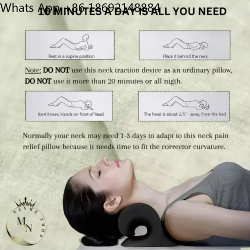 Cervical Traction Massage Pillow Neck Soother Spot Quick Shipping