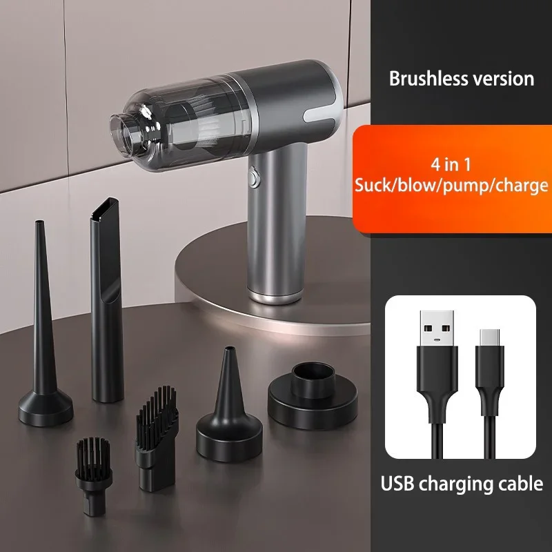 4 in 1 Vacuum Cleaner 120000PA Powerful Clean Machine   Appliance Clean Wireless Portable Handheld Vehicle Vacuum Clean
