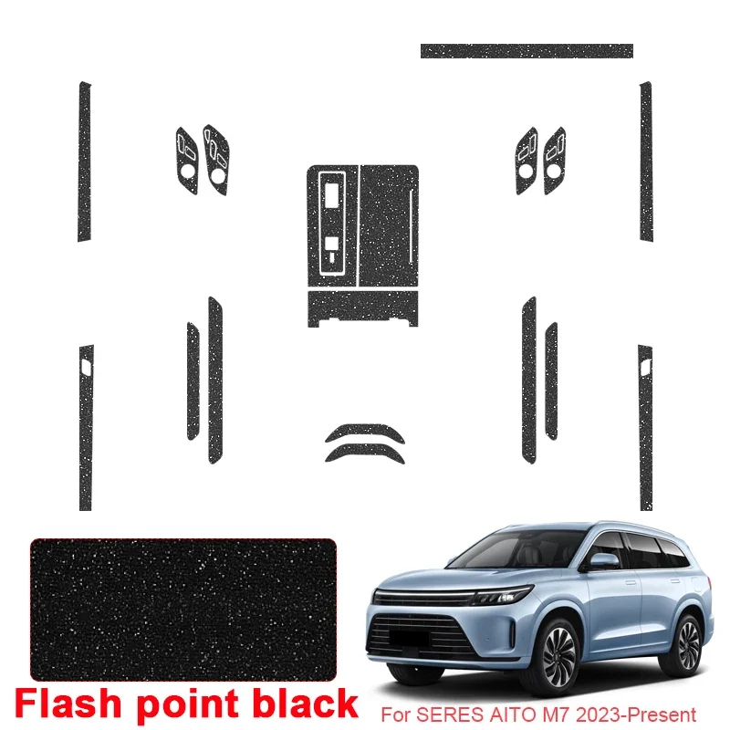 

For SERES AITO M7 2023-Present LHD Car Carbon Interior Sticker Auto Lifting Window Panel Decal Gear Inner Door Protective Film