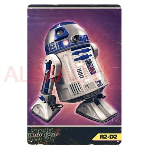 Sgtar Wars R2d2 Droid Movie Metal Poster Tin Sign 20x30cm good