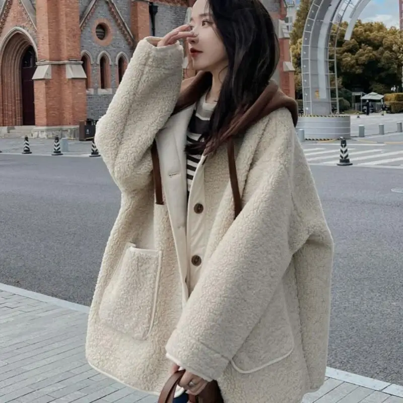 ملابس علوية نسائية شتوية بأكمام جديدة للتنقل ملابس خارجية لطيفة ورائعة سترة كورية معطف طويل كوري شعبي #5