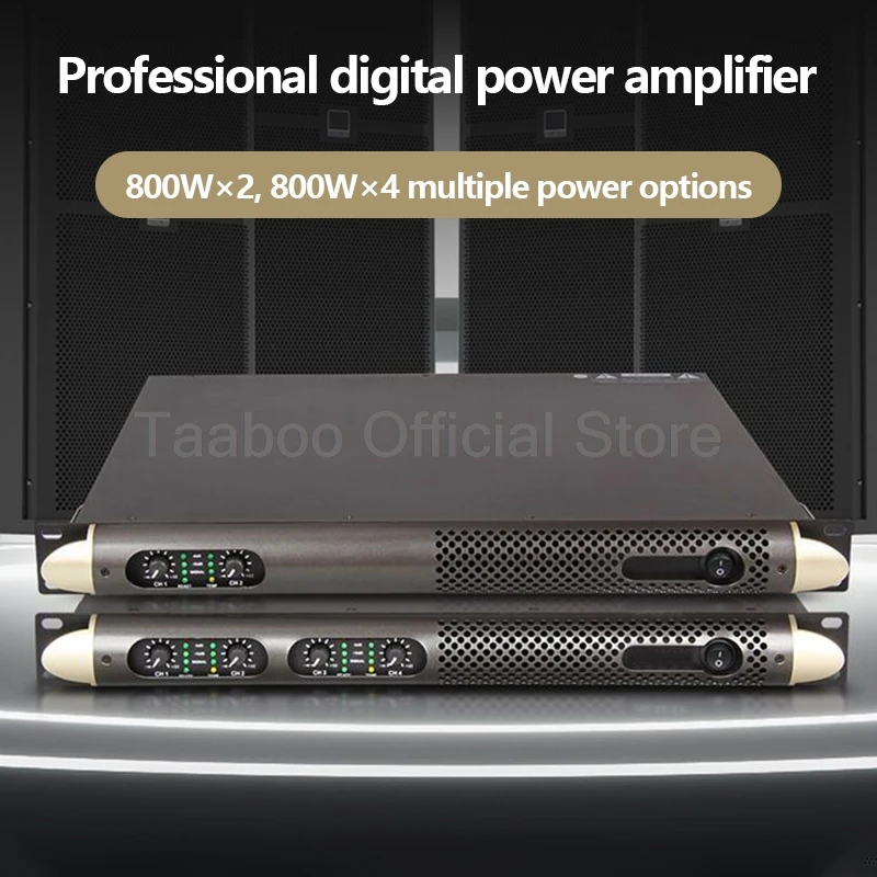 400/600/800W Professional เครื่องขยายเสียง Hifi 2/4 Channel Digital Conference Stage Performance บ้านซับวูฟเฟอร์เครื่องขยายเสียง