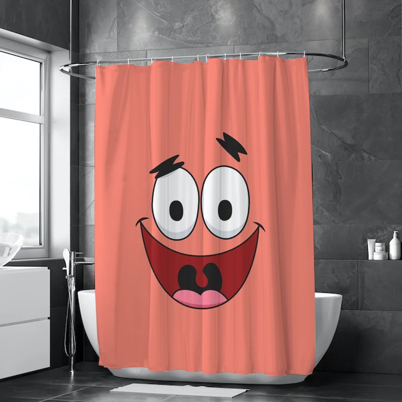 Spongebobes Shower Curtains for Bathroom Curtain Accessories Bath Bedrooms Waterproof the Home Fabric Shade Opaque Products