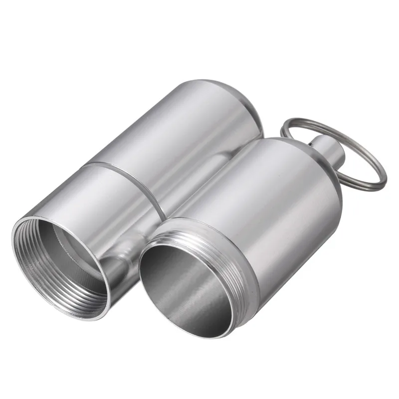 Aluminium Sigarettenhouder Capsule Case Waterdichte Pil Tandenstoker Houder Sleutelhanger