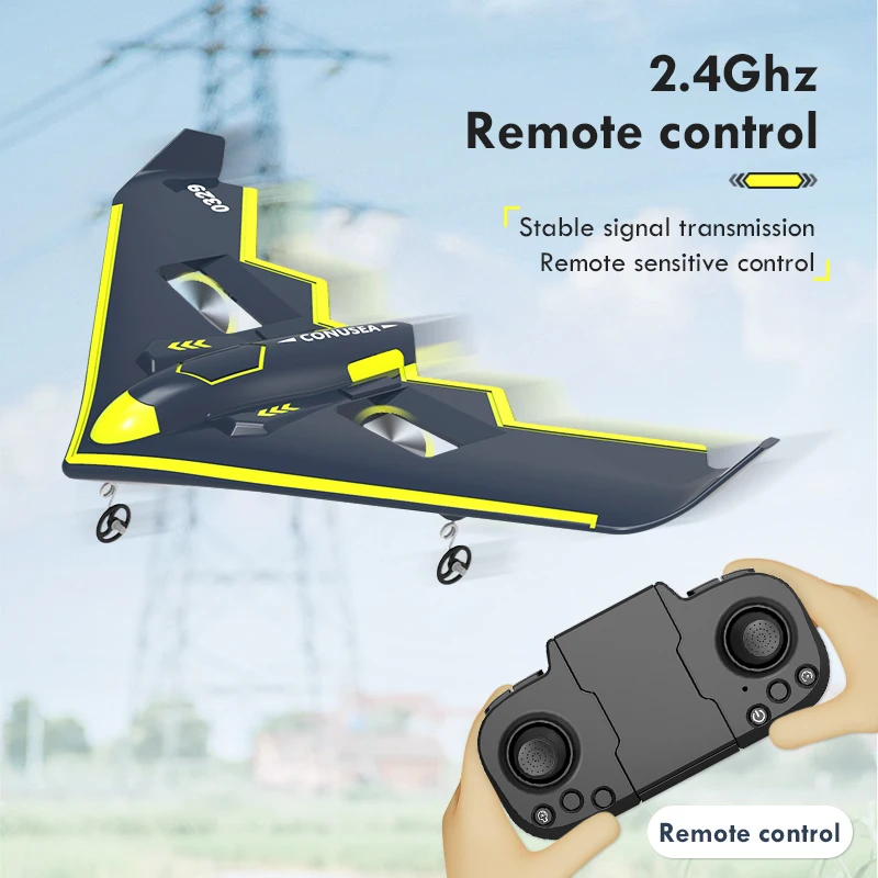 Avión de ala fija planeador RC, Dron de espuma, combate eléctrico, avión de Control remoto con juguetes ligeros para niños, Navidad