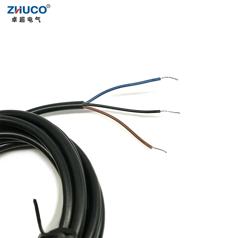 Sensor de Proximidade Indutiva Quadrado de Metal ABS, SN04-N, NPN, NÃO, DC, Distância de Detecção, Sensor com 2 Meter Wire, 300MA, 6-36VDC, 5mm, 1Pc