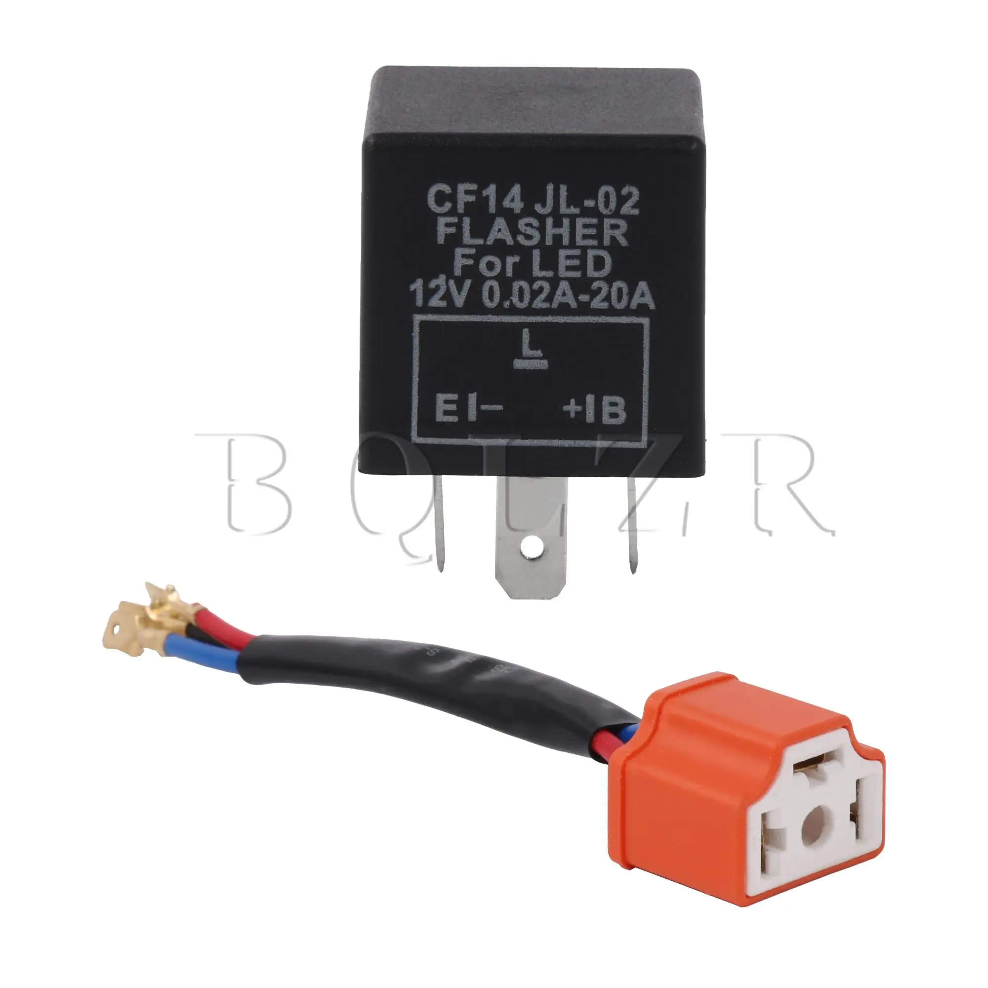 BQLZR 12V 3-pin Electronic LED Flasher Relay Kit for Car Replacement for CF14