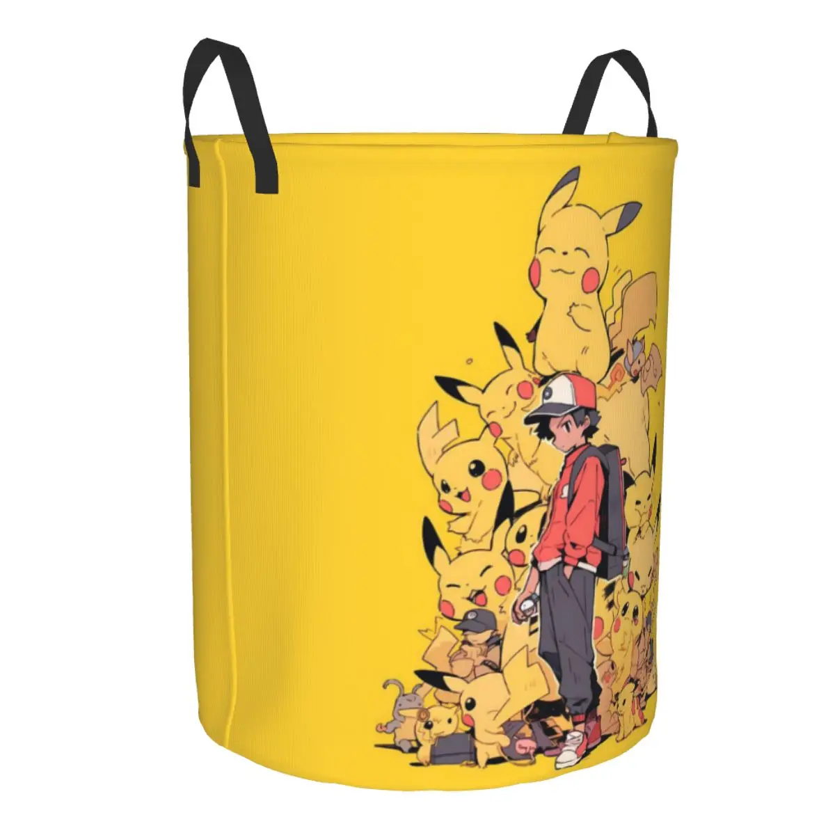 Custom P-Pikachus Anime Laundry Basket Collapsible Large Clothing Storage Bin Baby Hamper