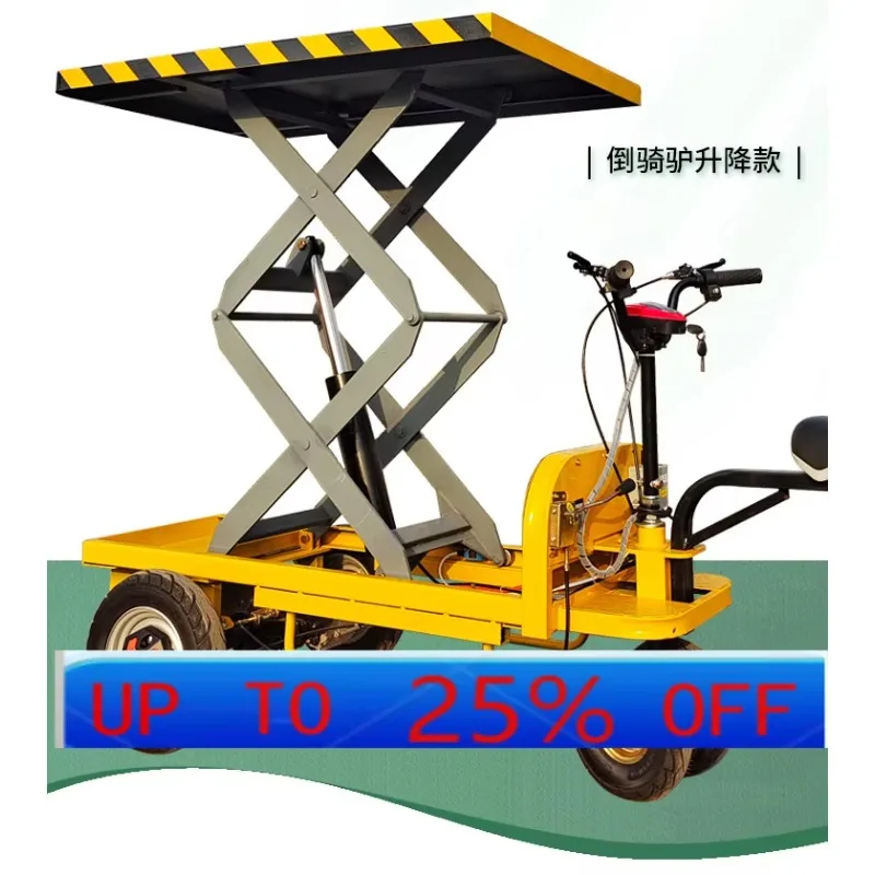 LMM electric lift flatbed truck mobile hydraulic platform handling scissor folding elevator