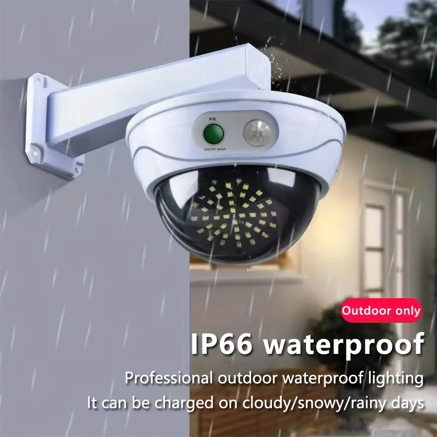 1pc 34 LED  False Monitoring Modeling Light Outdoor  Infrared Human Sensor Light  Waterproof Motion Sensor Garden Lighting