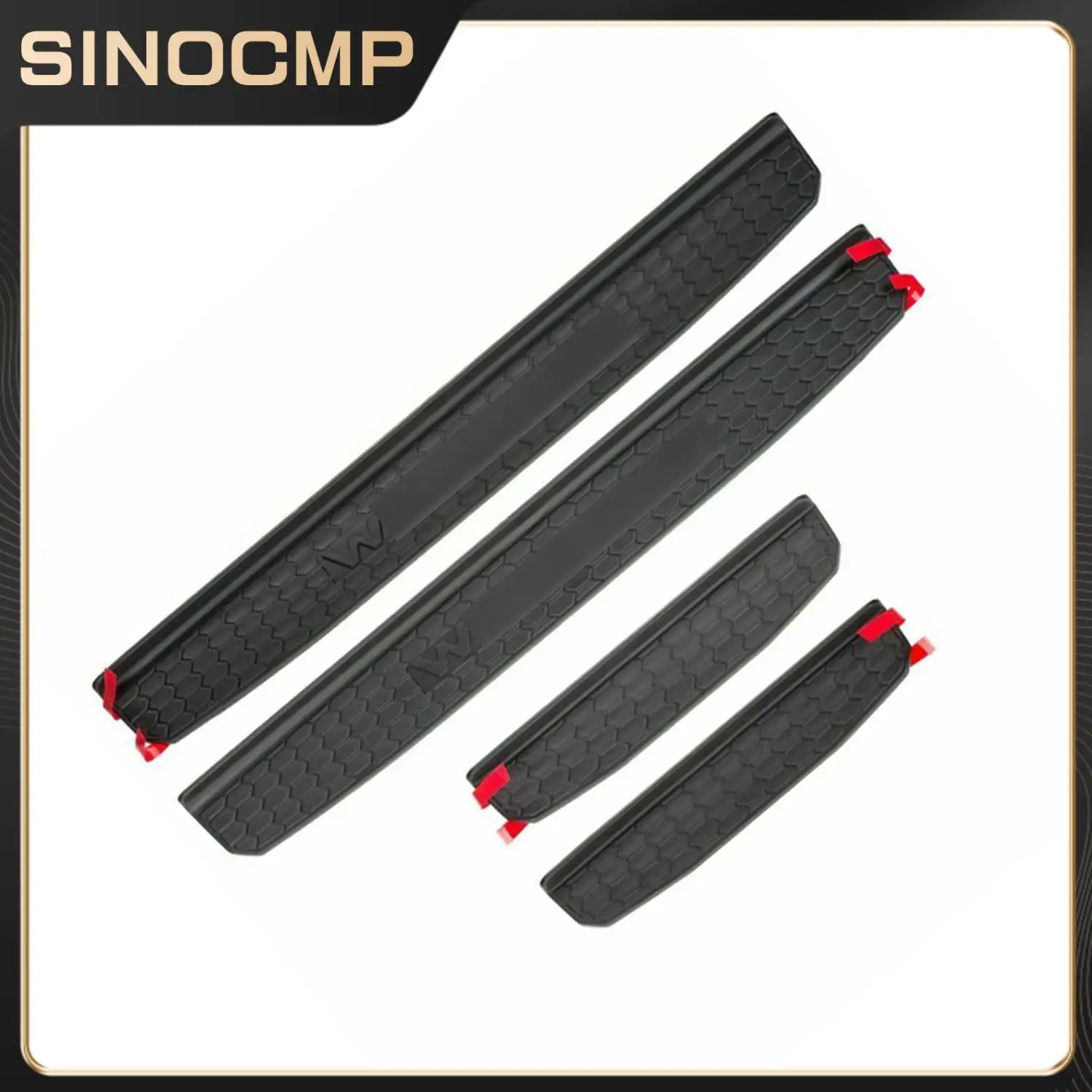 4 Door Black Molded Door Sill Guards 82215394 For Jeep Wrangler JL/JT 2018-2023 Car Running Boards Accessories Brand New