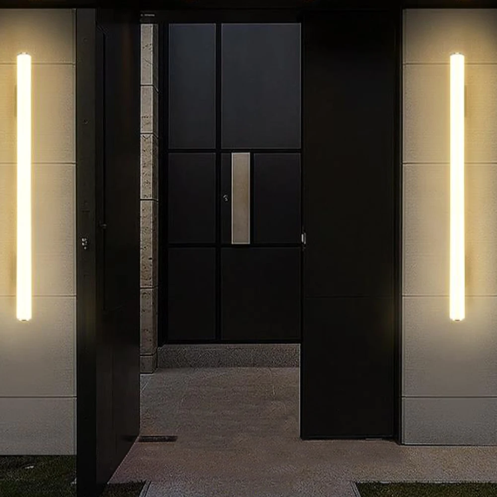 1000Lm ไฟติดผนัง LED กลางแจ้งที่ทันสมัยความสว่างสูงติดผนังสำหรับระเบียงโรงรถลานบ้าน (สีขาวอบอุ่น)