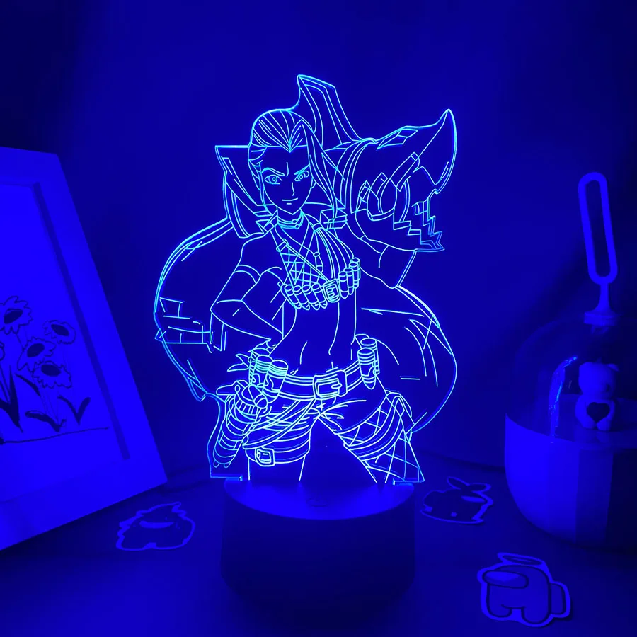 LOL League of ATIONS End Game Figure, Lampe LED 3D, Veilleuse Néon, Salon, Décoration Colorée, Lampe à Lave, Cadeaux pour Enfants