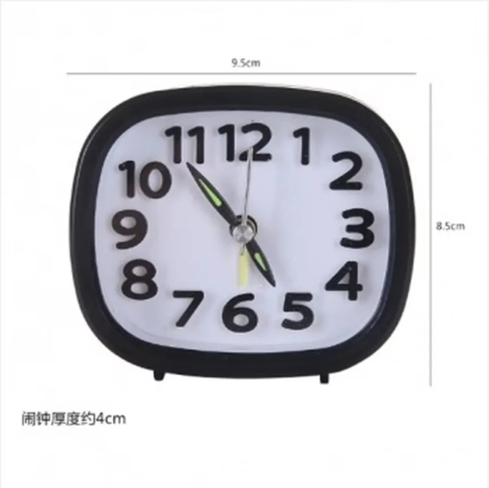 Non Ticking Mechanical With Night Light Home Use Desk Large Display Silent Sweep Snooze Bedside Decoration Alarm Clock 1pc