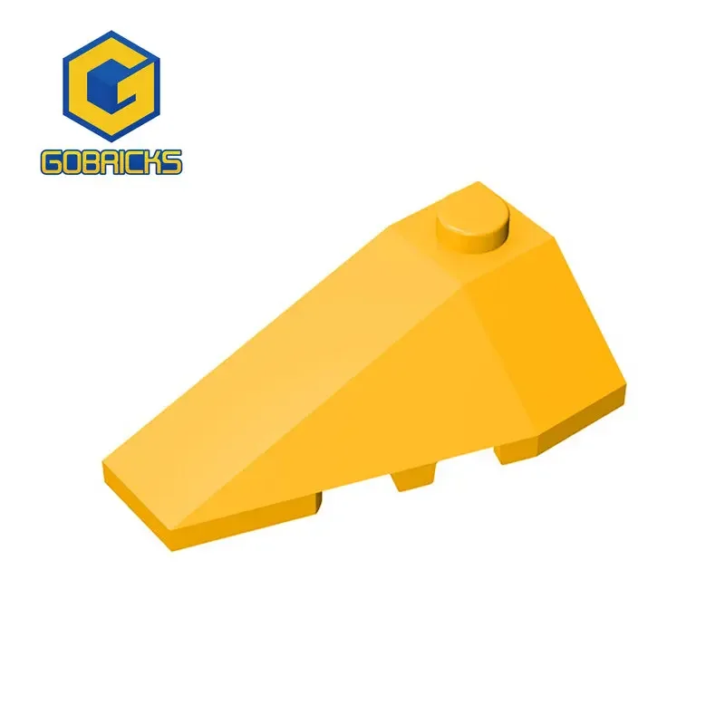 Gobricks-bloques de construcción de Triple cuña izquierda para niños, ladrillos de juguete de 4x2, Compatible con modelo 43710, 1 piezas, MOC