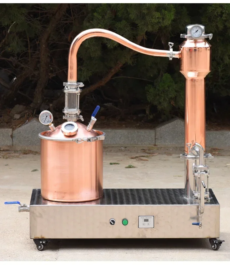 Hydrosol machine home small mini essential oil distillation machine pure copper brandy still whiskey distilling equipment