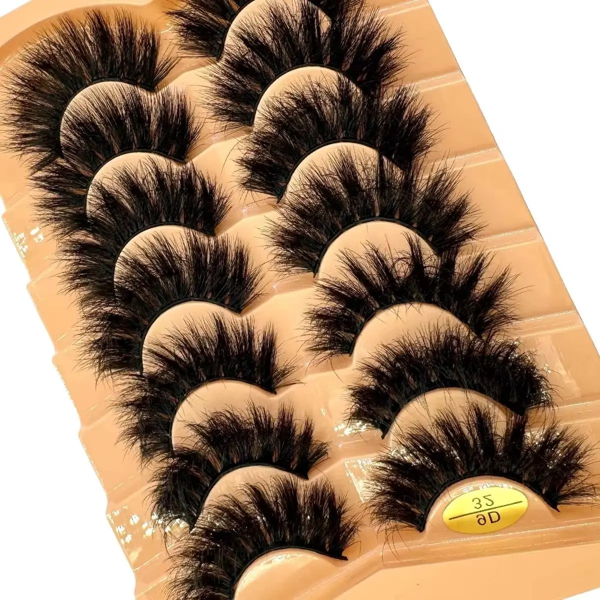 HBZGTLAD جديد 7 أزواج 9D رقيق سميك متناثر كاذبة رمش المنك الشعر اليدوية مهرجان مثير