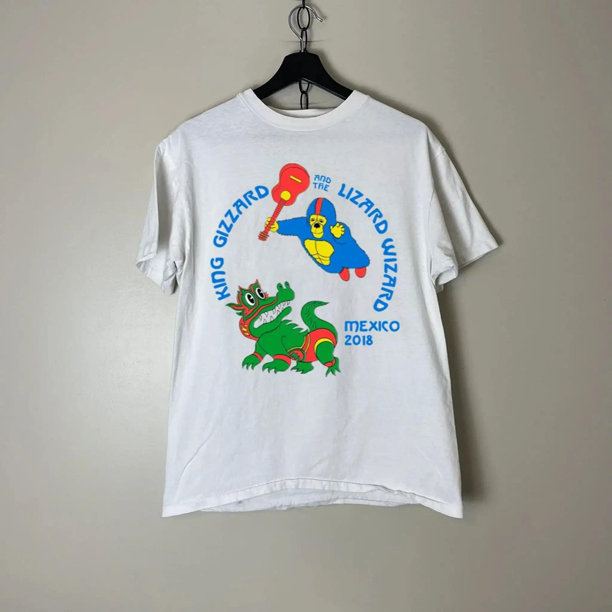 KGLW Tour Mexico 2018 Vintage T shirt King Gizzard And The Lizard Wizard Fishie Hooks PetroDragonic Apocalypse Rock Band 90s