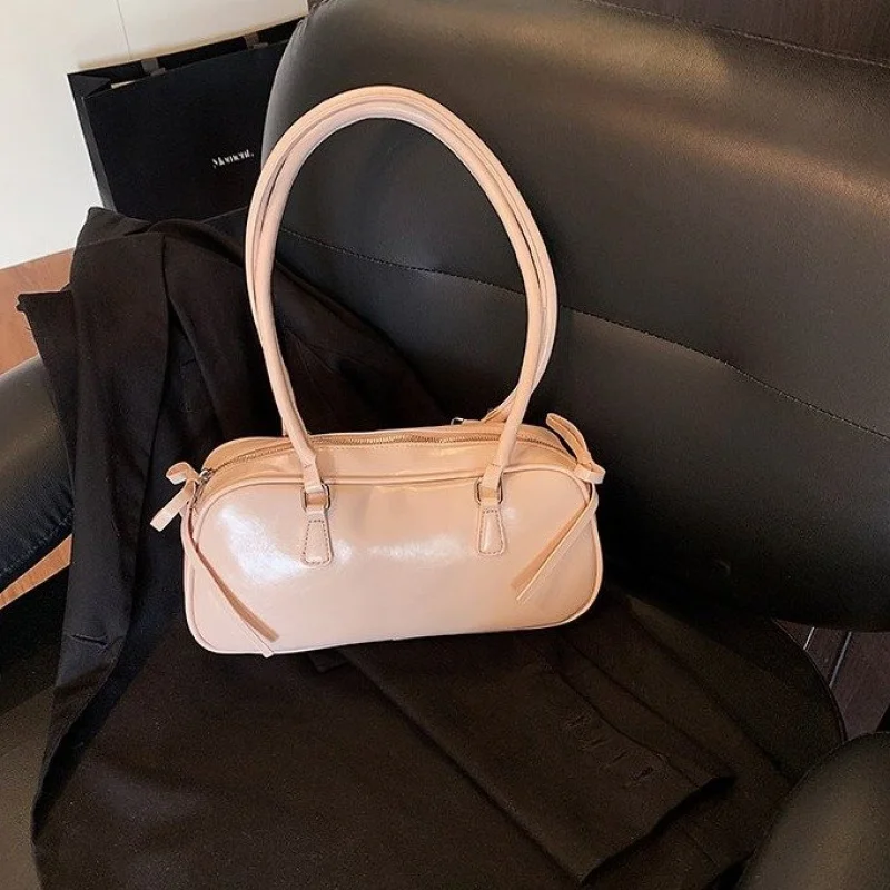 

Fashionable Simple Messenger Bag High-End Minimalist Vintage For Women Business Leisure Solid Color