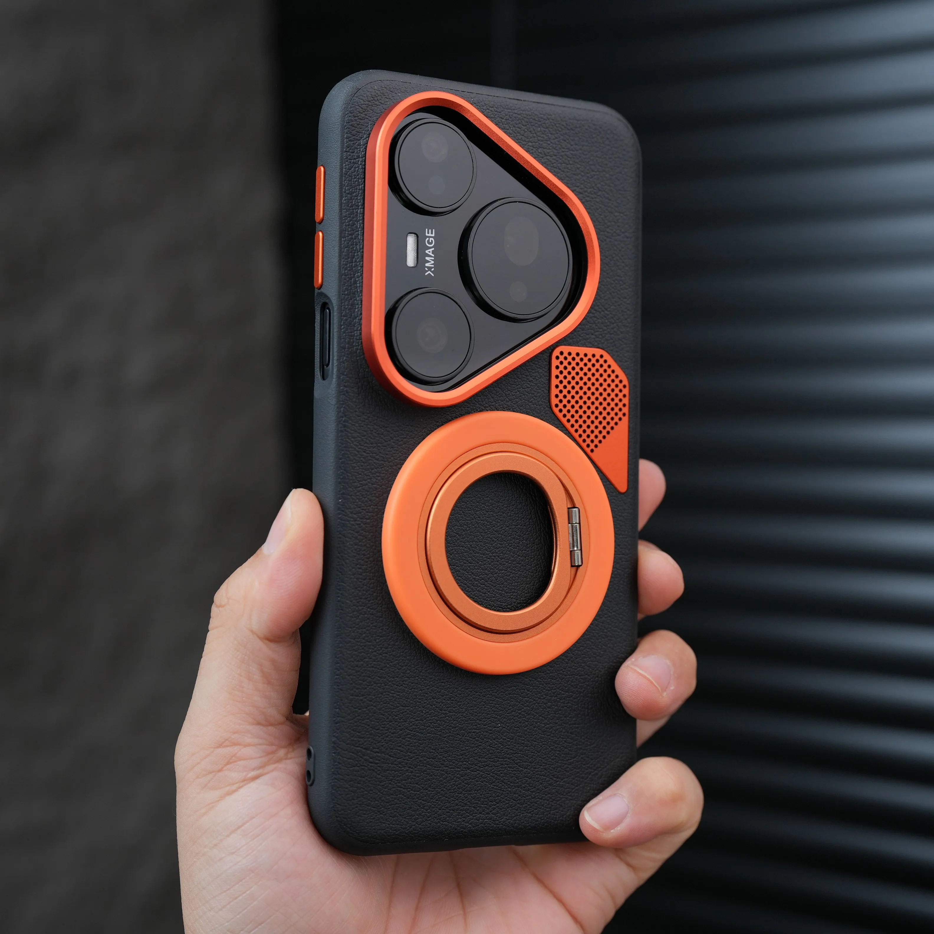 Case For Huawei Pura 90 Pro Max Magnetic Stand Heat Dissipation Metal Lens Ring Button PC Cover For Huawei Ultra-Thin Shockproof