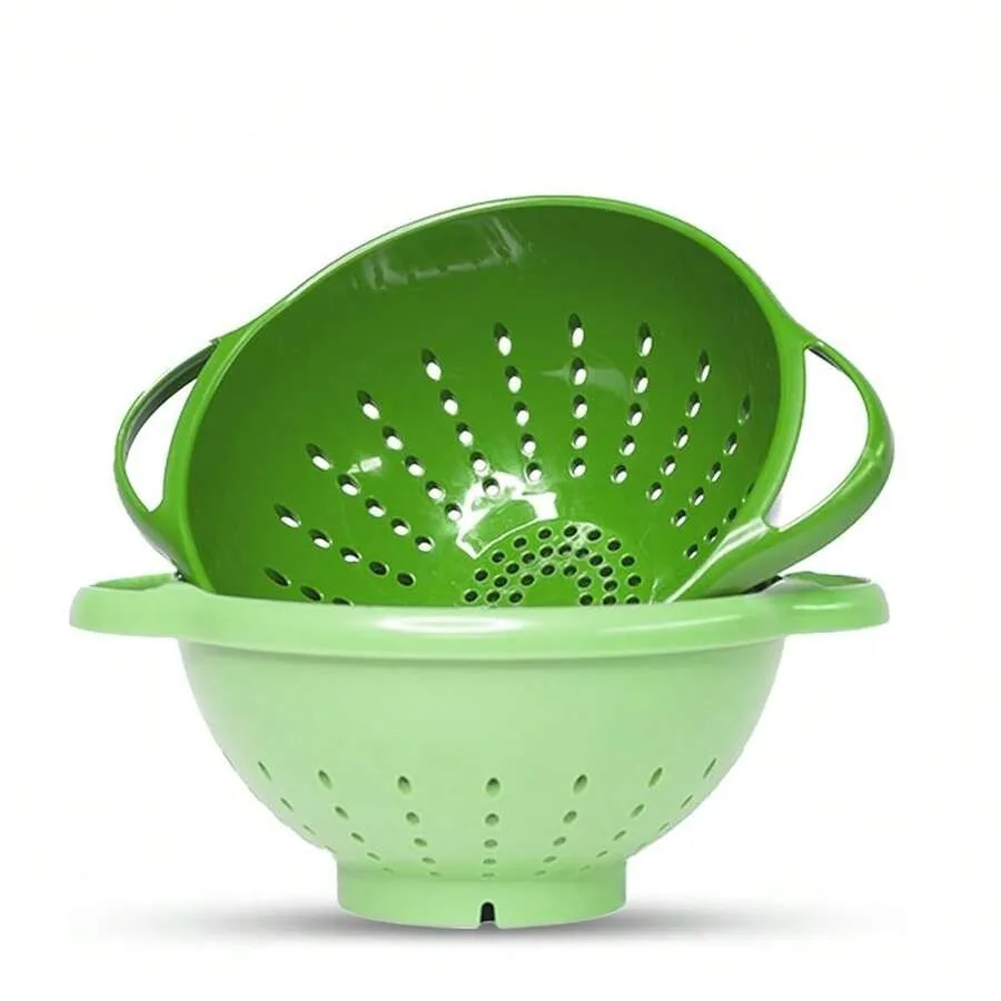 

【New style】Crisp 2-Piece Mini Colander Berry Baskets With Handles - Food Strainers For Kitchen - Small Colander For Berries, St