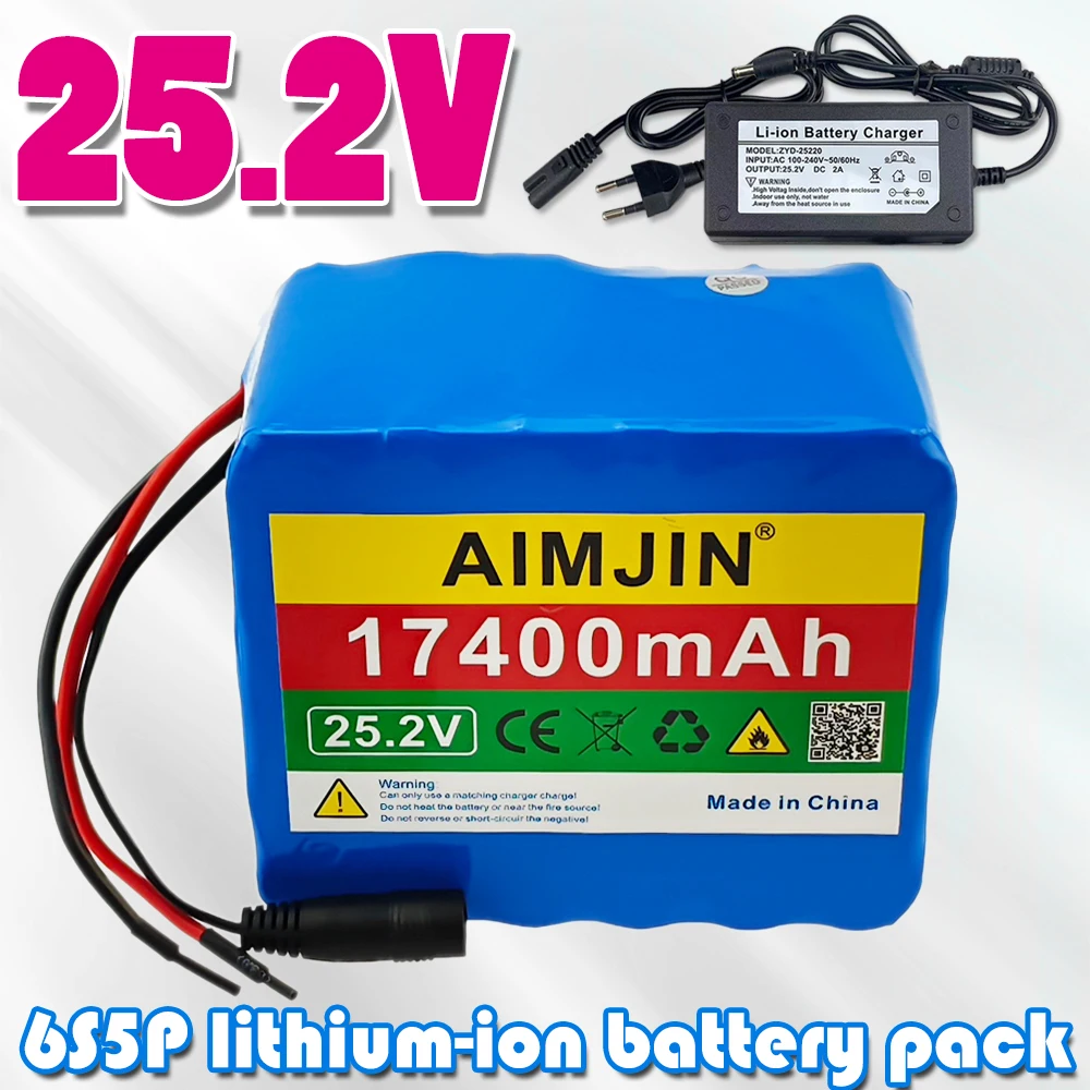 

24V 17.4Ah 6S5P 18650 li-ion battery pack 25.2v 17400mAh lithium ion battery pack+2A Charger