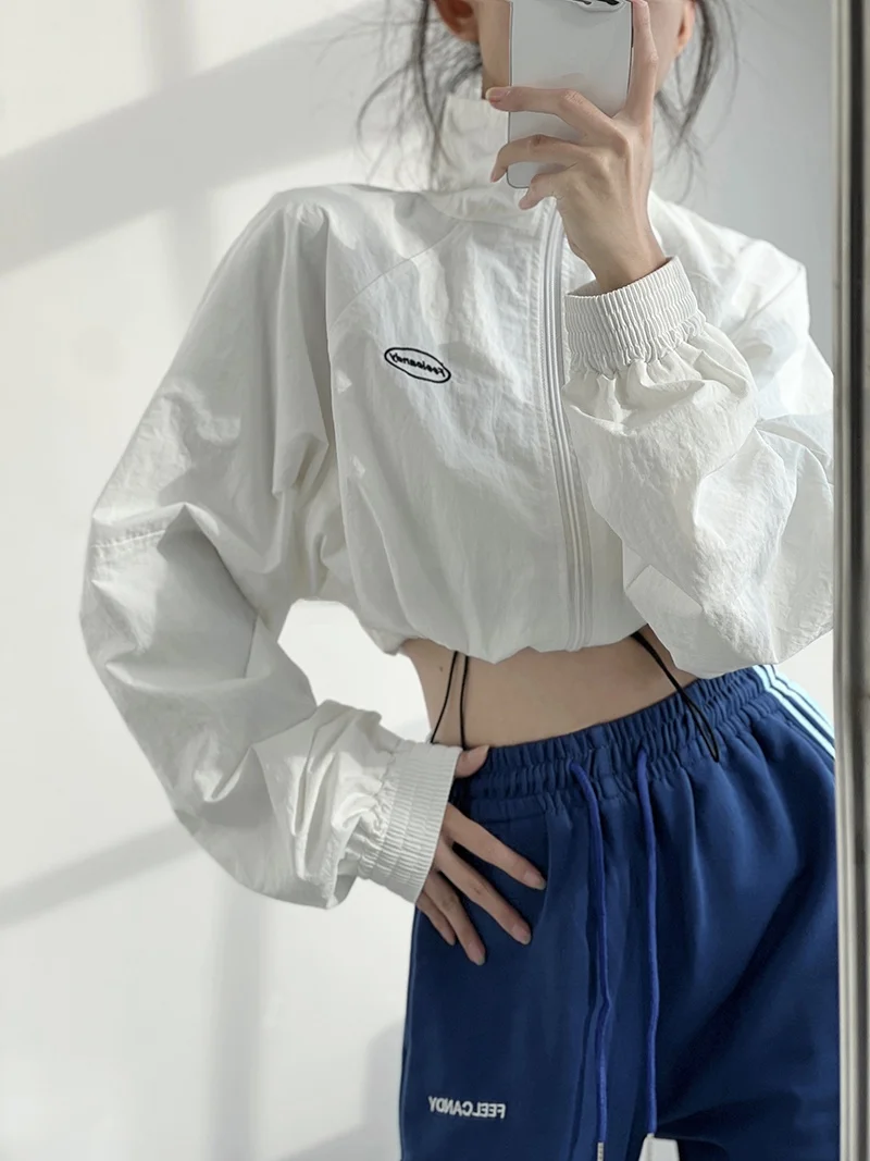 American Style Letter Patch Jacket Women's Loose Street Style Long Sleeve Top High Quality Short Outerwear Fashionable Coat