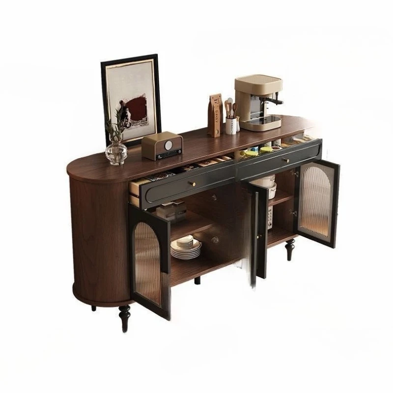 French entrance cabinet, retro style, integrated living room, solid wood ecological board, Nordic chest cabinet
