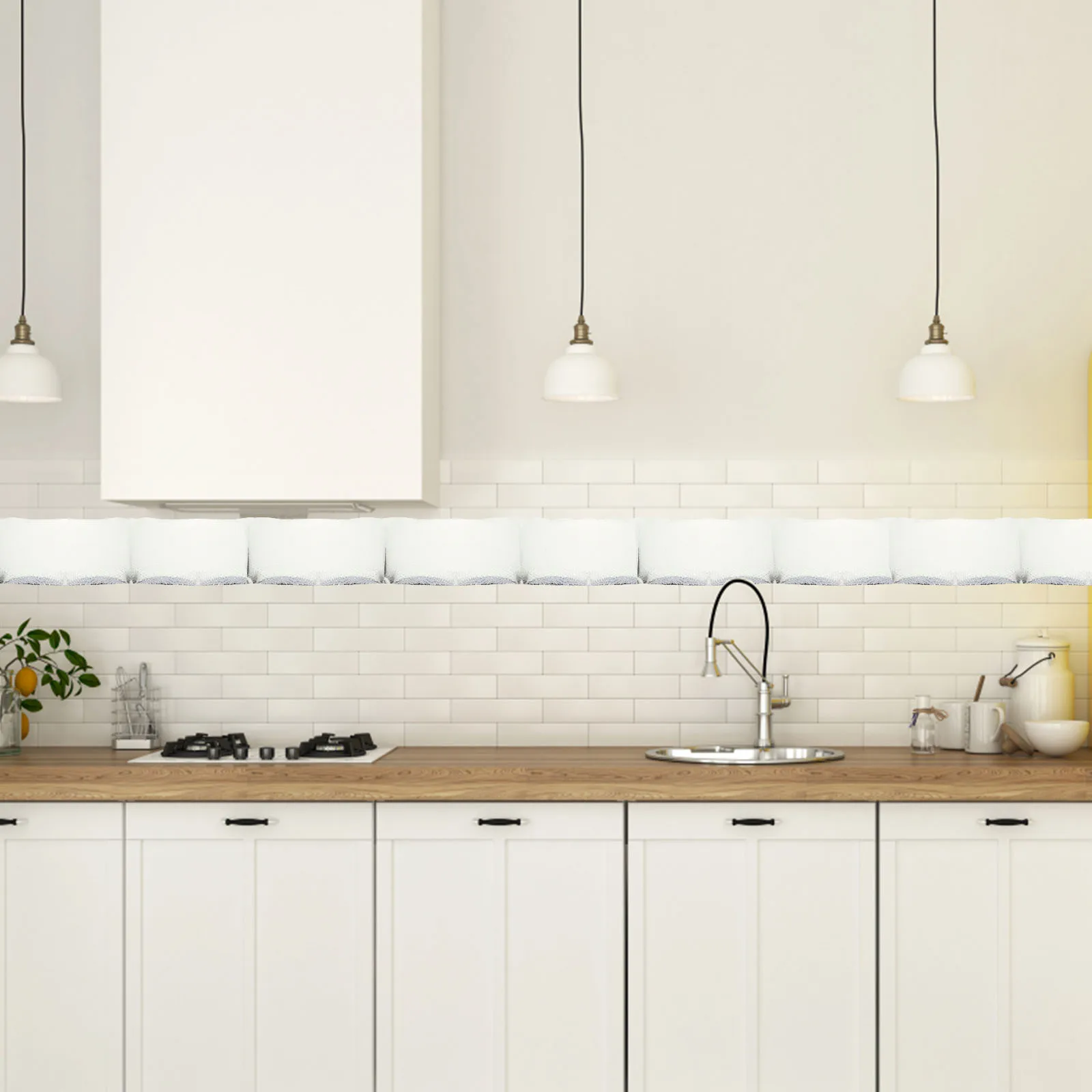 

Self Adhesive PVC Kitchen Wall Stickers Oil Proof Wallpaper Decorative Decals Easy Clean Tear Stick Waterproof Backsplash Modern