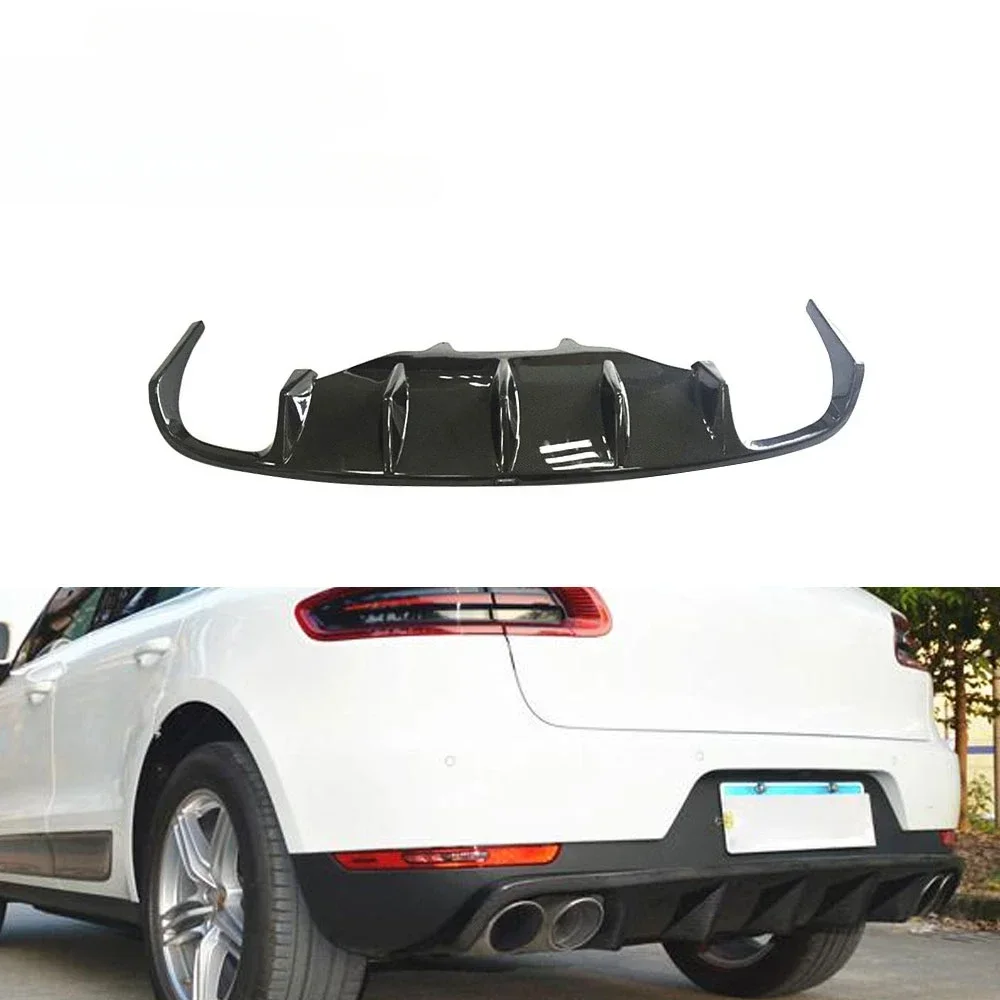 K Style Carbon Fiber Rear Diffuser Lip For Porsche Macan