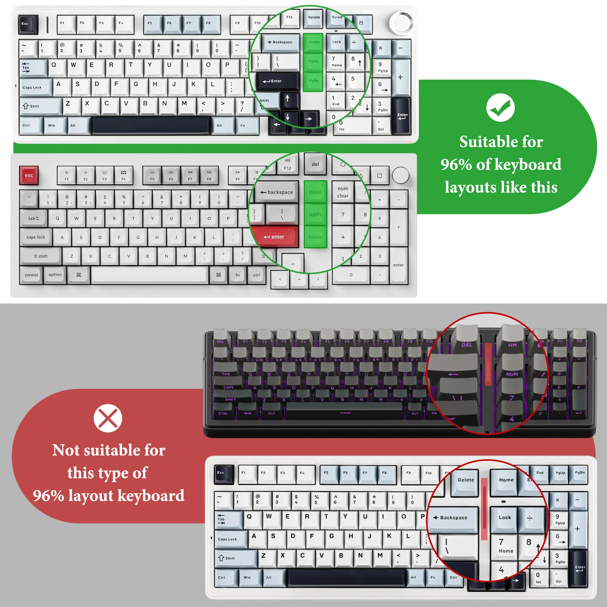 Geekria Keyboard Dust Cover, Clear Acrylic Keypads Cover for Computer Mechanical Keyboard, Compatible with RK ROYAL KLUDGE S98