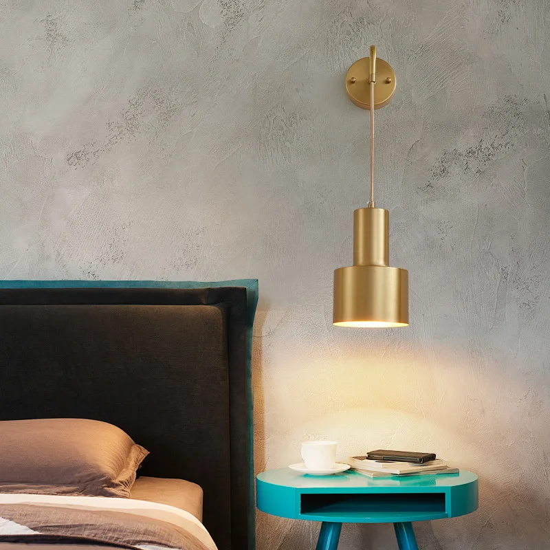 

Modern minimalist bedroom bedside personalized wall lamp restaurant bar counter coffee shop study corridor e27 pendant light