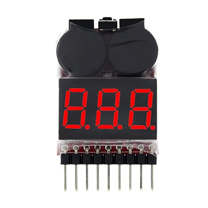 ABGI-5X BBX1-8S 1-8S 2IN1 Lipo 배터리 전압 테스터/배터리 전압 검사기 듀얼 스피커, 케이스 없음