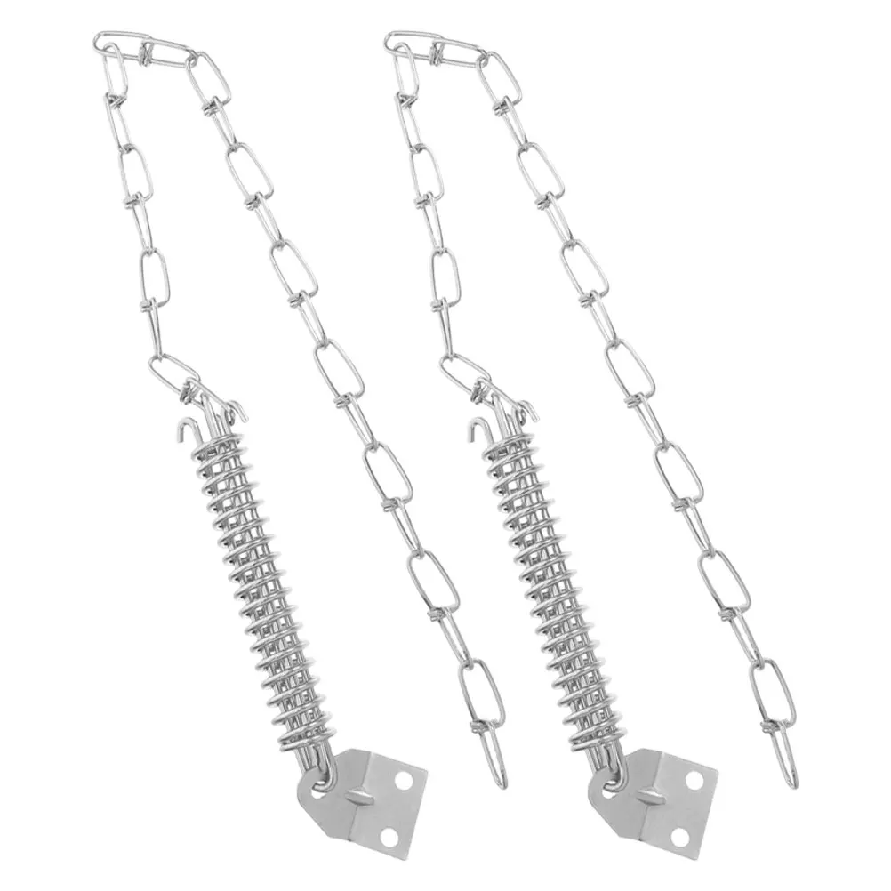 

2 Sets Steel Anti Theft Chain Lock Guard for Front Deadbolt Security Blocker Durable Windproof Chain Guard Compatible Garage