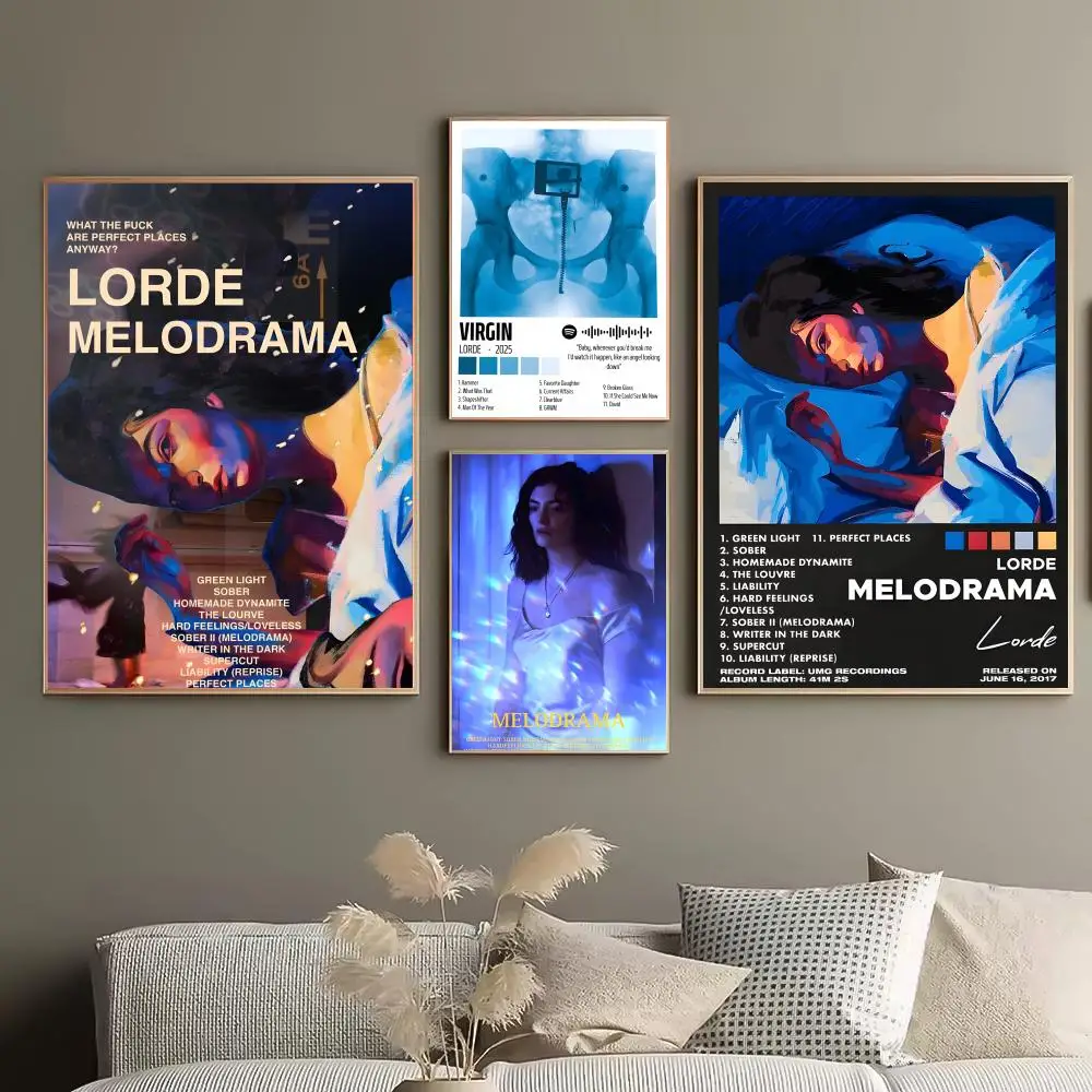 L-Lorde Simple Wall Decor Bedroom Decor Hack Sofa Backdrop Idea Cozy Mood Decor Cozy Room Atmosphere Poster