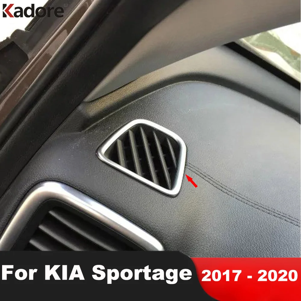 

Для KIA Sportage 2017 2018 2019 2020 матовая передняя верхняя крышка вентиляционного отверстия для автомобиля, рамка, отделка, аксессуары для интерьера