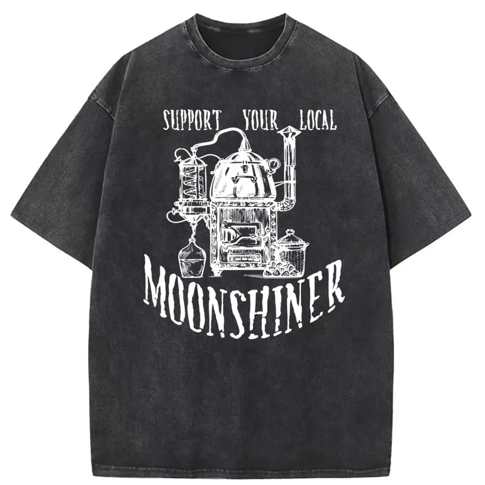 

Support Your Local Moonshiner Moonshine T Shirt Retro Summer Long Sleeve Male Sweatshirts Cool New T-shirts Men