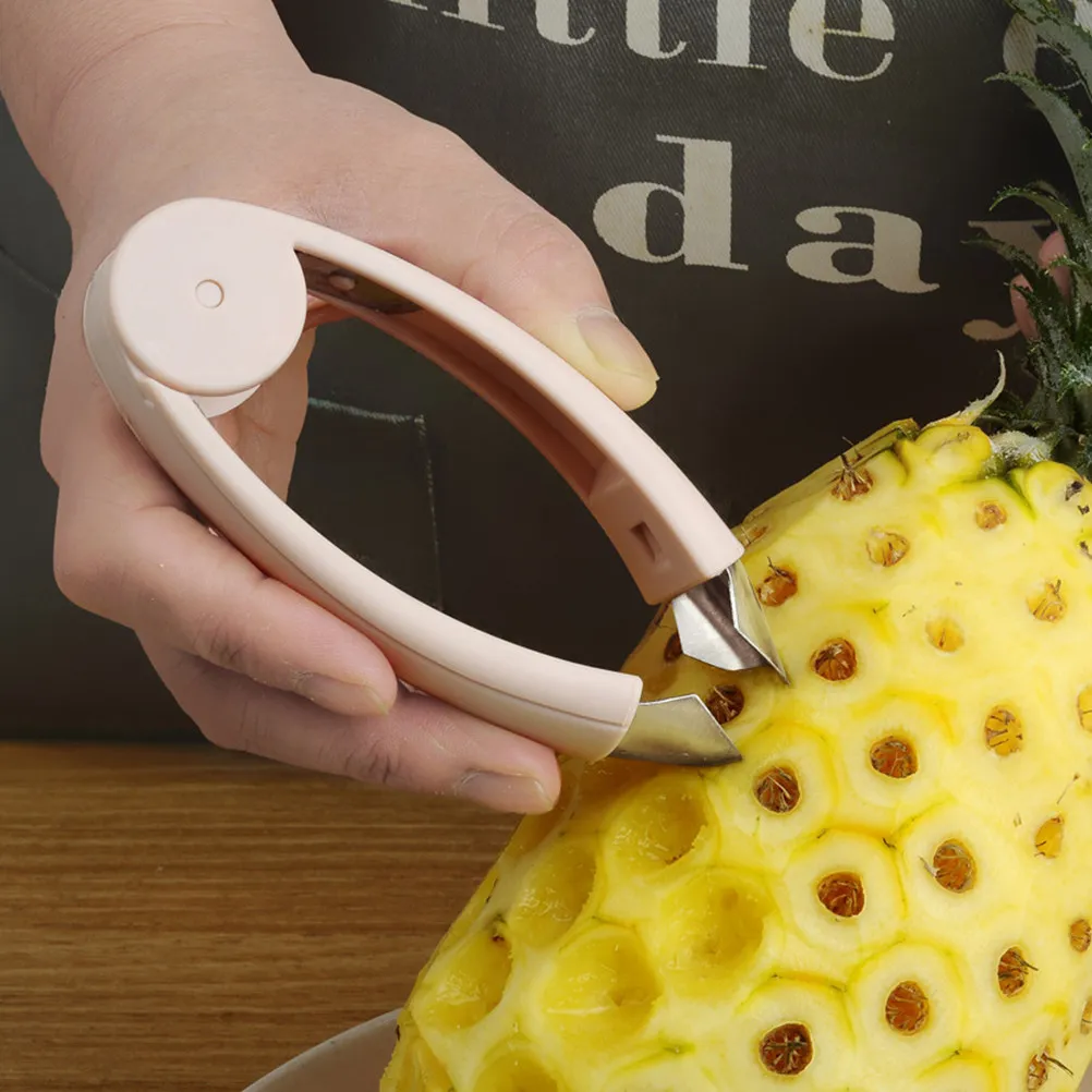 Compact Stainless Steel Pineapple Eye Peeler Strawberry Huller Stem Remover Multi Functional Fruit Vegetable Core Remover view 3