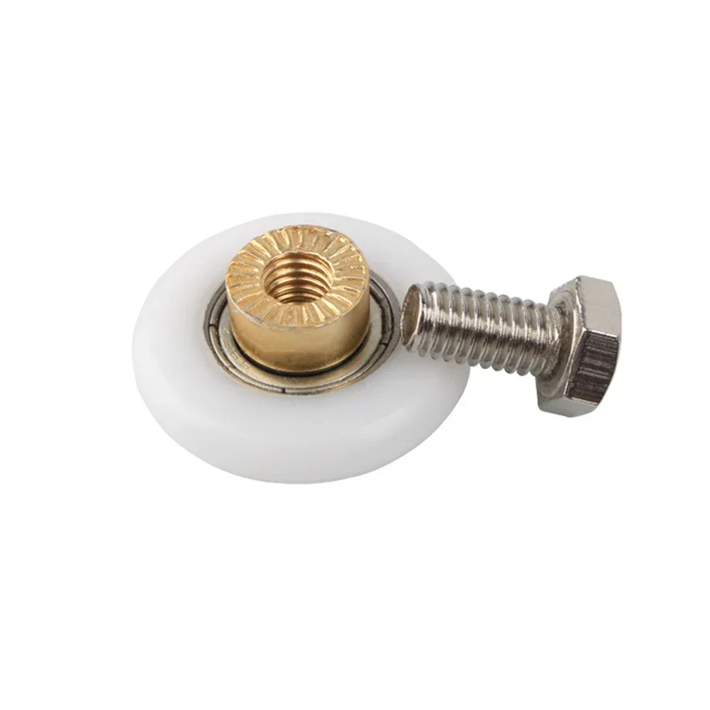 Runners Door Rollers 6-8mm. Brass Centre Nylon Outer Wheel Stainless Steel Screw For Old Shower Door Rollers Furniture hardware