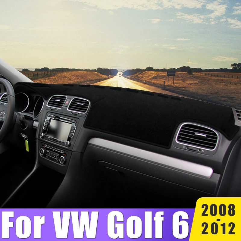 

Car Dashboard Cover Mat For Volkswagen VW Golf 6 MK6 2008 2009 2010 2011 2012 Anti-UV Non-Slip Pad Protector DashMat Accessories
