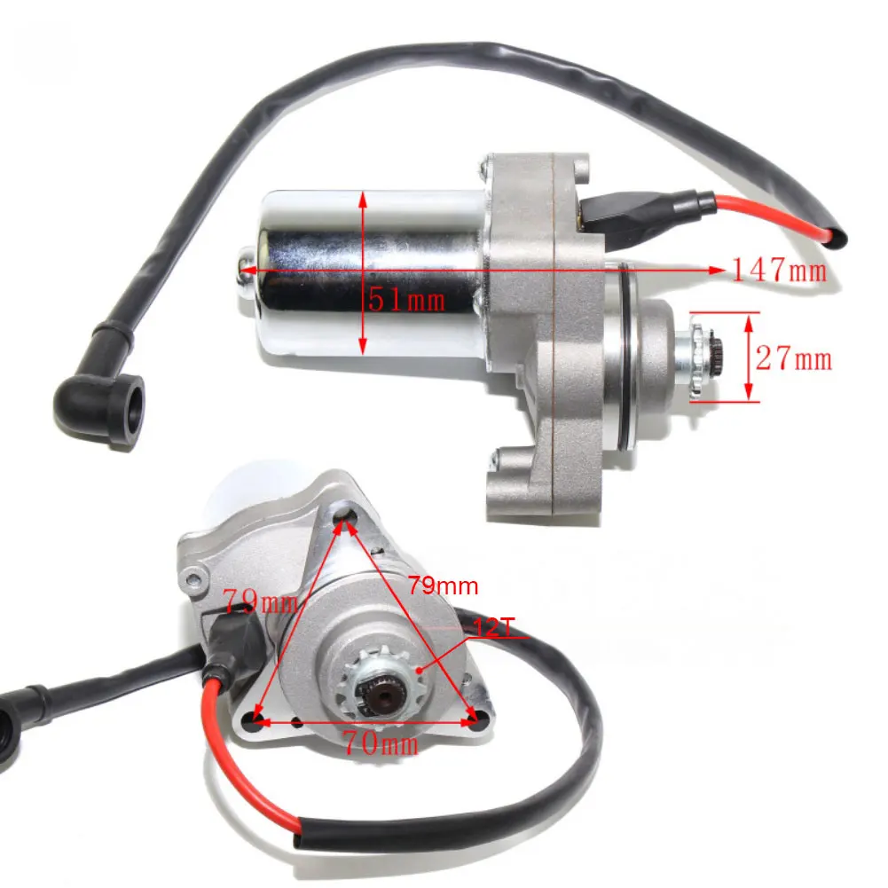 Starter Motor For 50CC To 125cc Chinese 4-Stroke ATVs Quads  For TAOTAO For COOLSTER For KAZUMA 3 Bolt For Starter Motor Kit