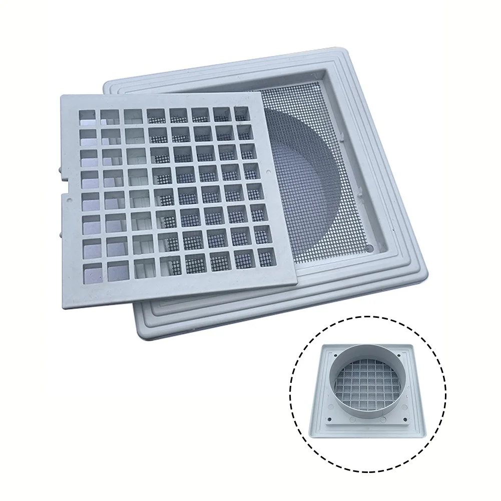 100/150MM Anti-insect Air Vent Ventilator Grille Cover Ventilation Air Outlet Indoor Inlet Square Grille Air Auxiliary Material