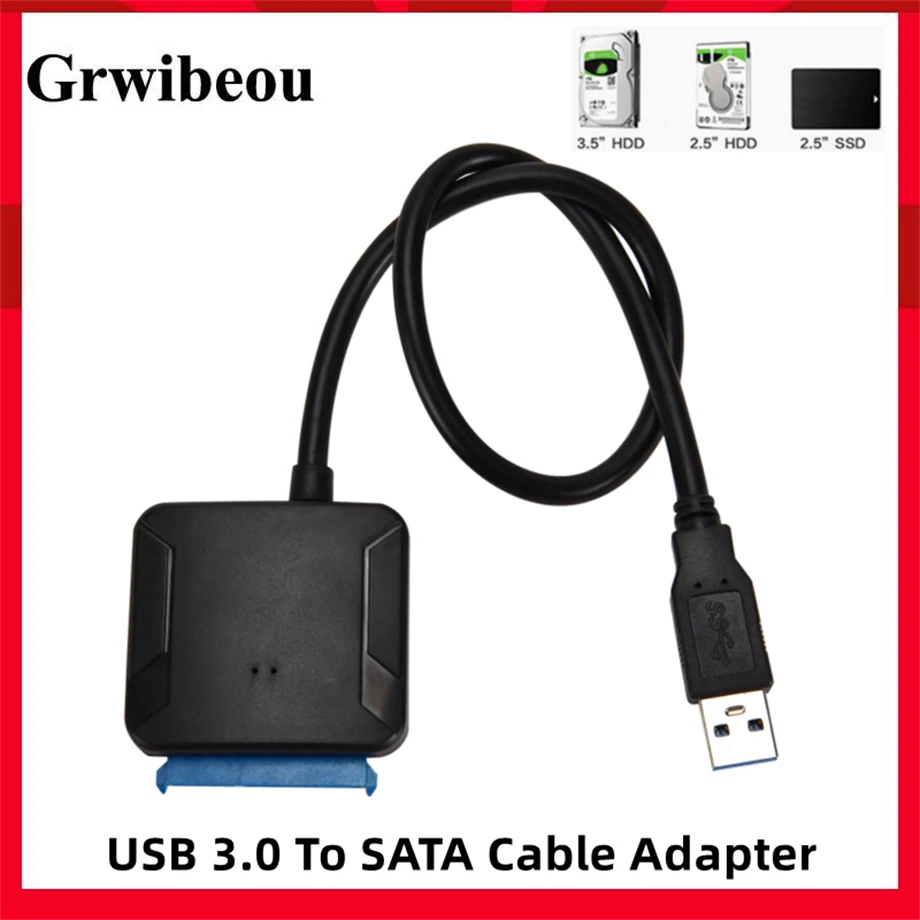 

USB 3.0 To SATA 3 Cable Sata To USB Adapter Convert Cables Support 2.5/3.5 Inch External SSD HDD Adapter Hard Drive Connect Fit