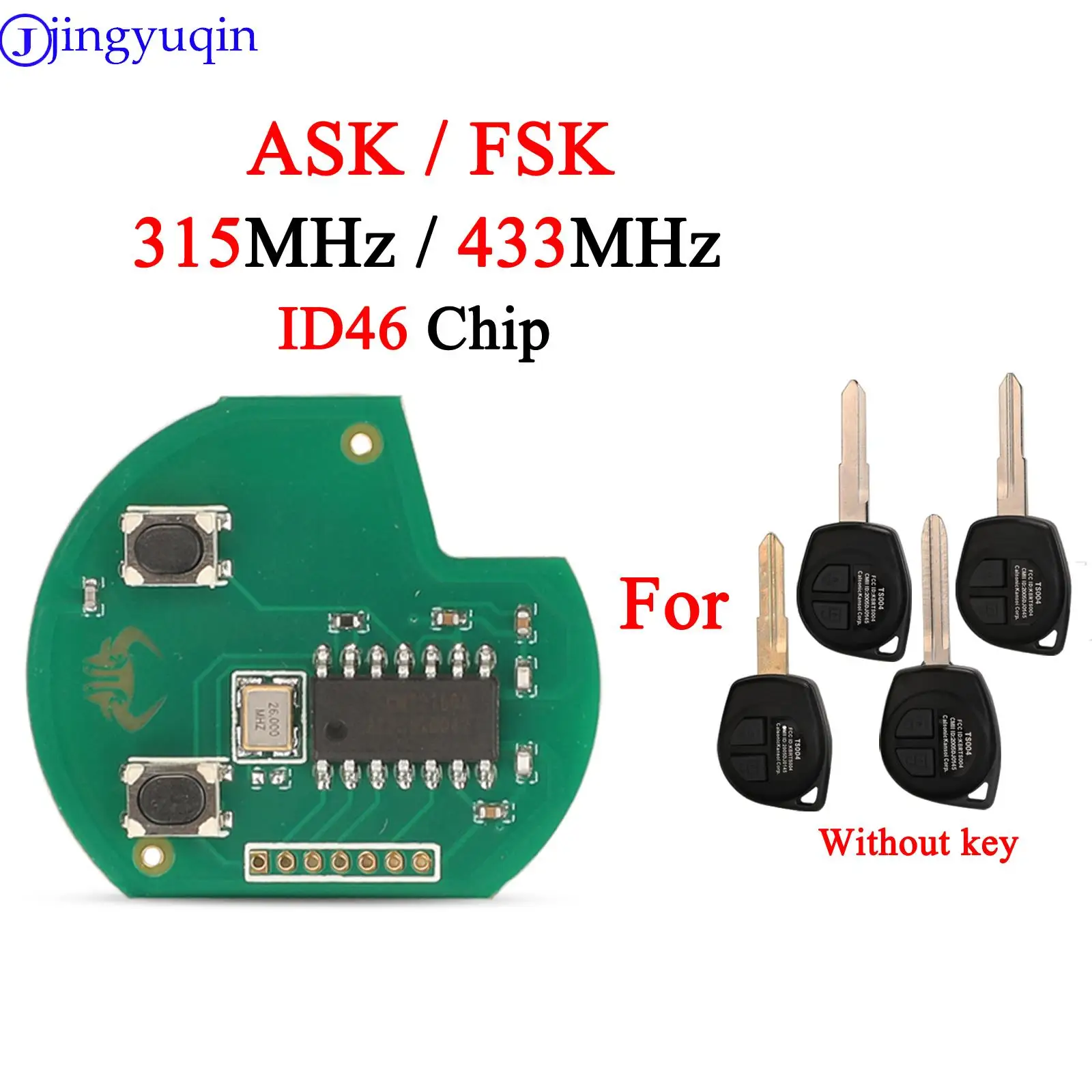 jingyuqin 433MHz /315Mhz ASK/FSK Remote Folding Key Fob With Chip ID46 For SUZUKI SWIFT SX4 Alto JIMNY VITARA IGNIS Splash