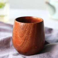 1Pc 65ML/180ML/200ML Big Belly Cup Creative Date Wood Handcarved Anti Scald Tea Cups Simple Coffee Mug Household Drinkware